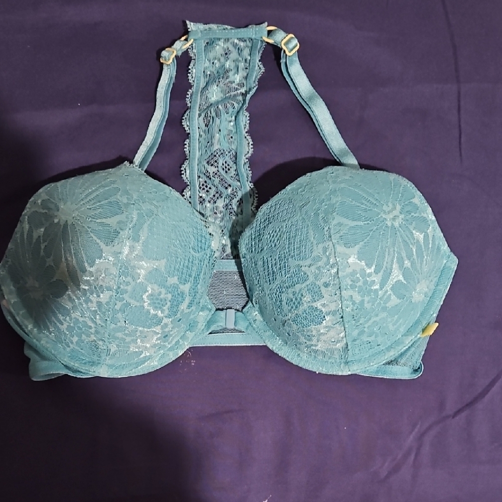 Victoria's Secret Blue Lace Underwire Bra
